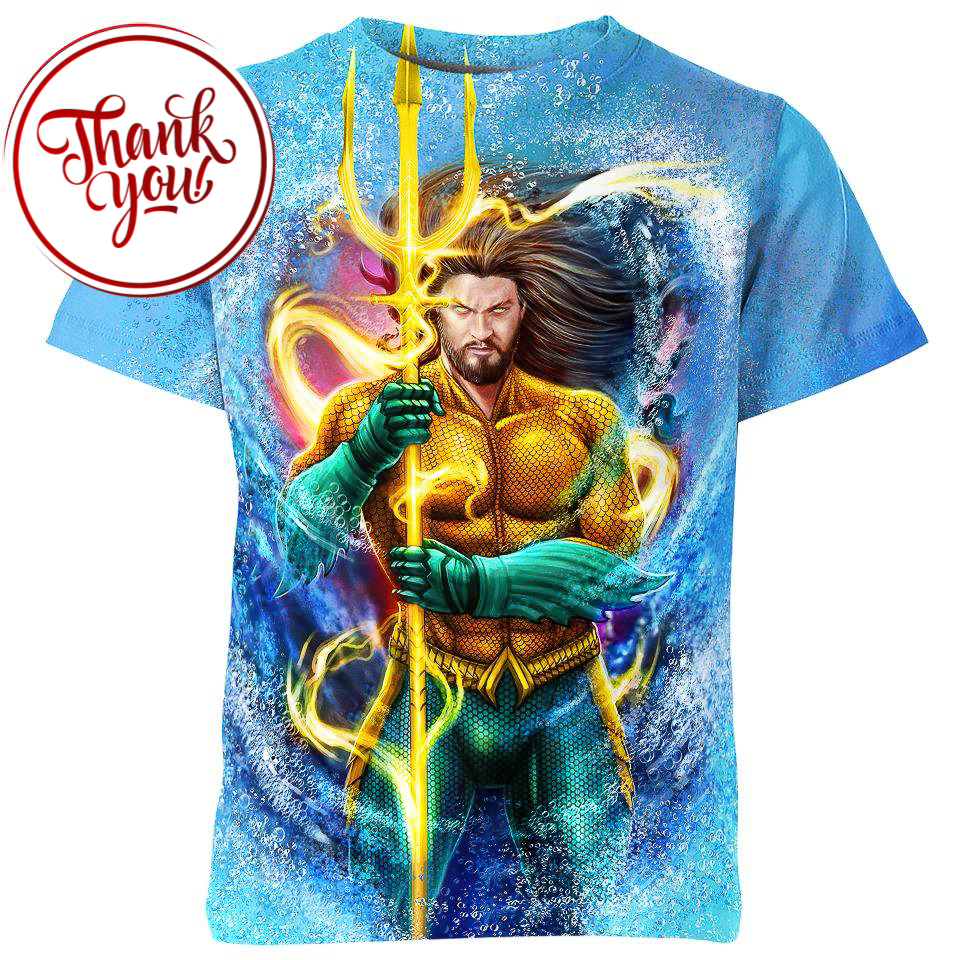 King of Atlantis Aquaman DC 3D Print Unisex T-Shirt
