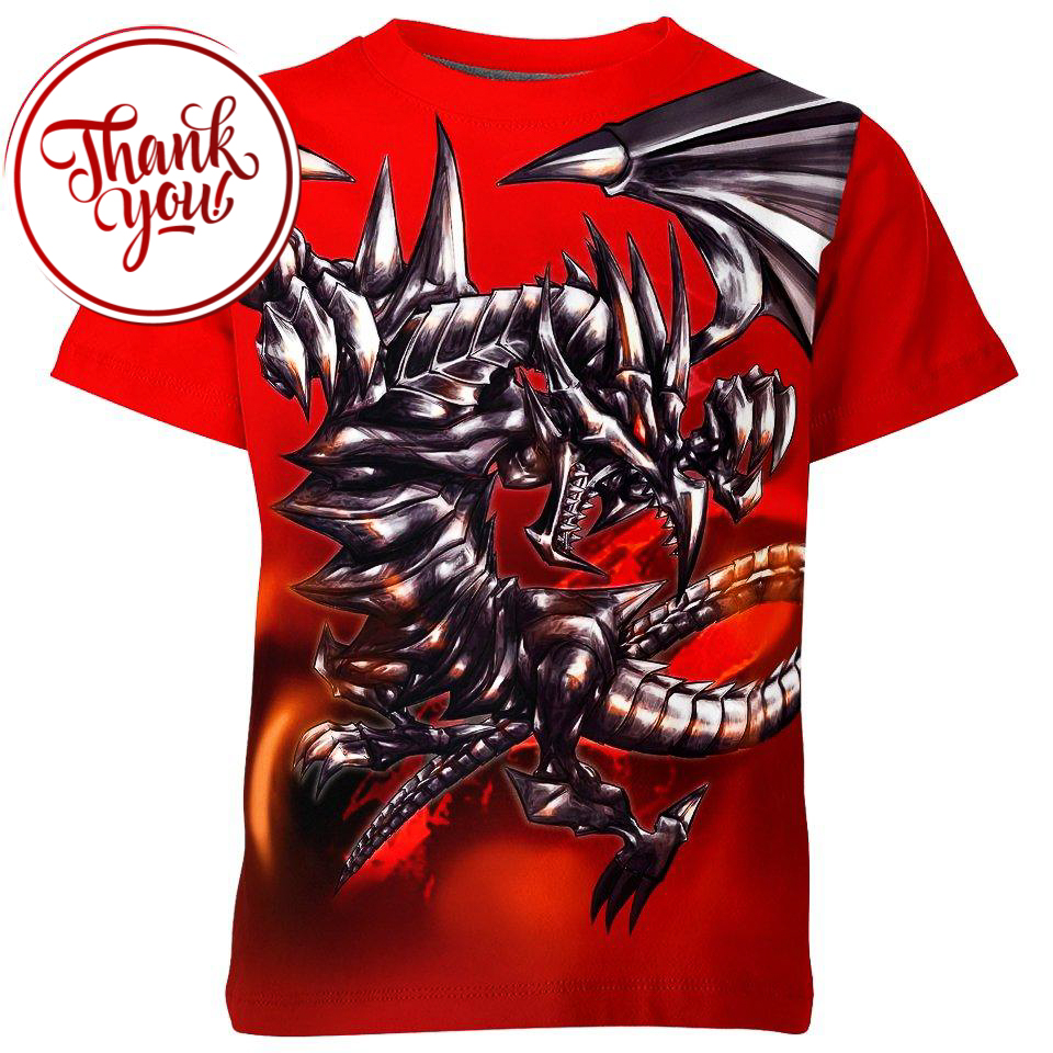Red Eyes Darkness Metal Dragon Yugioh 3D Print Unisex T-Shirt