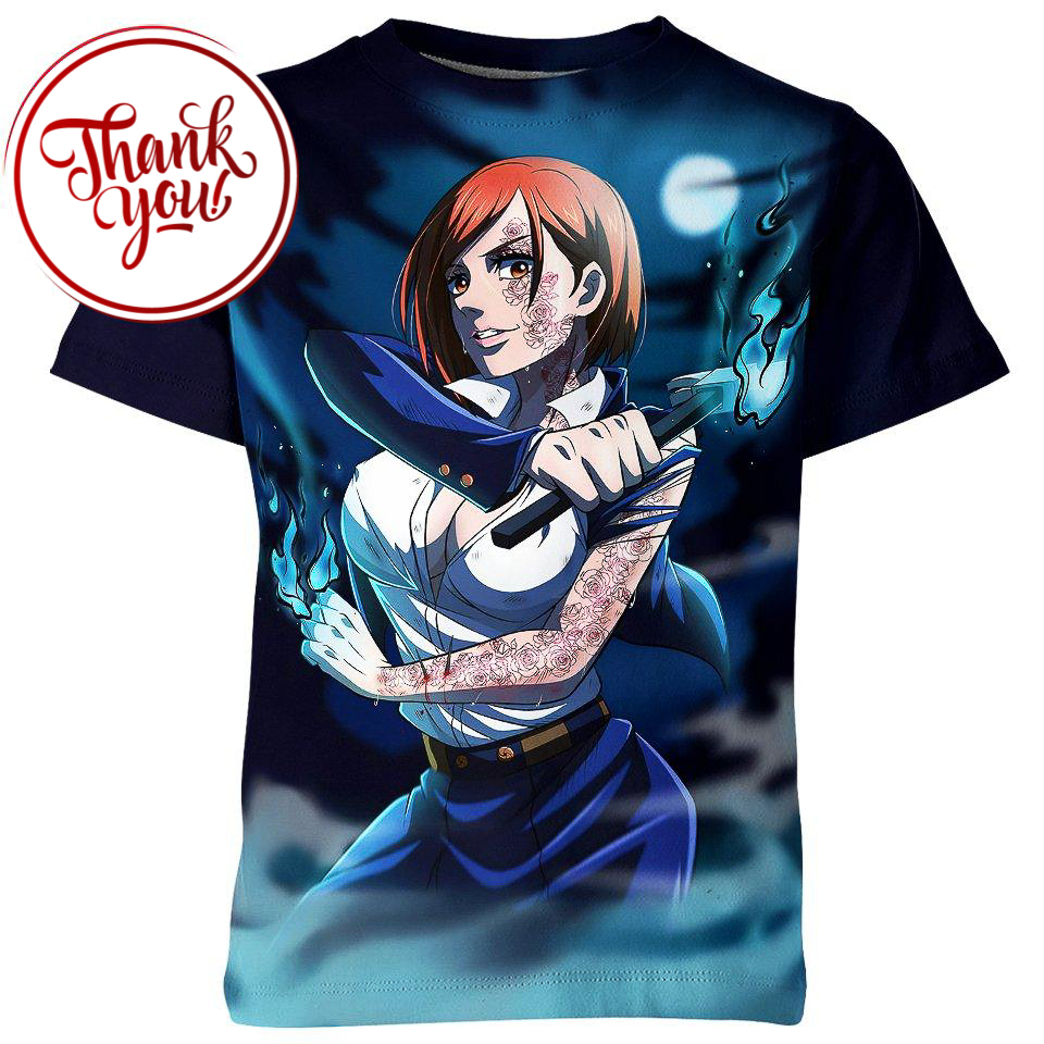 Rose Falls Nobara Kugisaki - Jujutsu Kaisen 3D Print Unisex T-Shirt