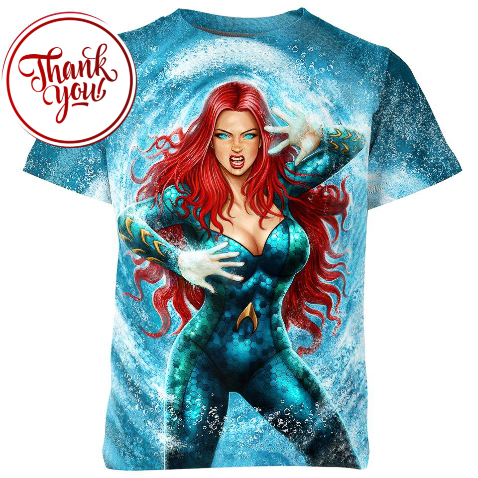 Queen of Atlantis Mera DC 3D Print Unisex T-Shirt