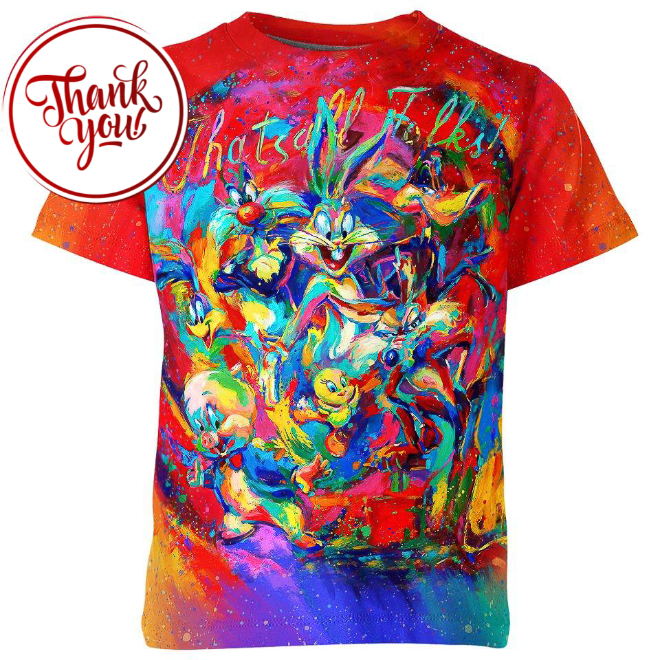 That's All Folks - Looney Tunes 3D Print Unisex T-Shirt