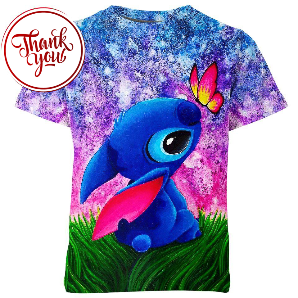 Butterfly with Stitch 3D Print Unisex T-Shirt