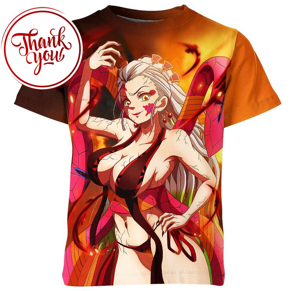 Upper Moon Six - Daki Demon Slayer 3D Print Unisex T-Shirt