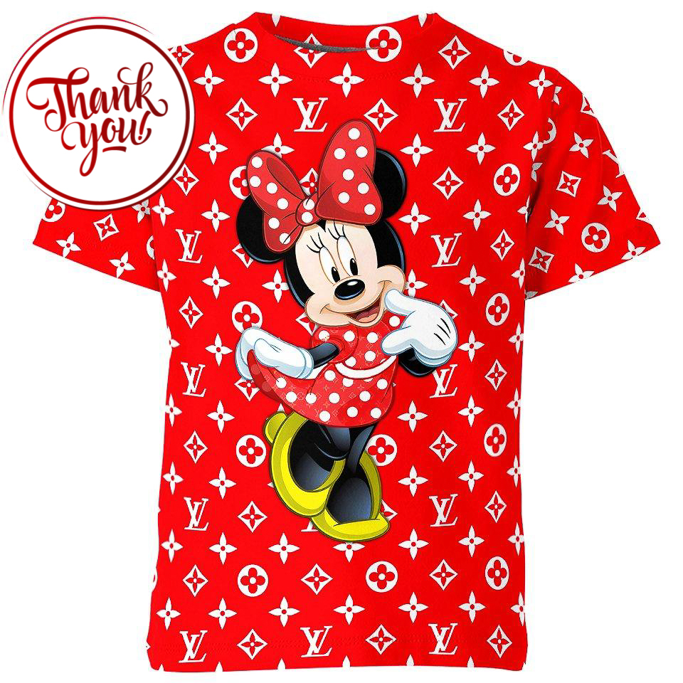 Minnie Mouse Louis Vuitton 3D Print Unisex T-Shirt