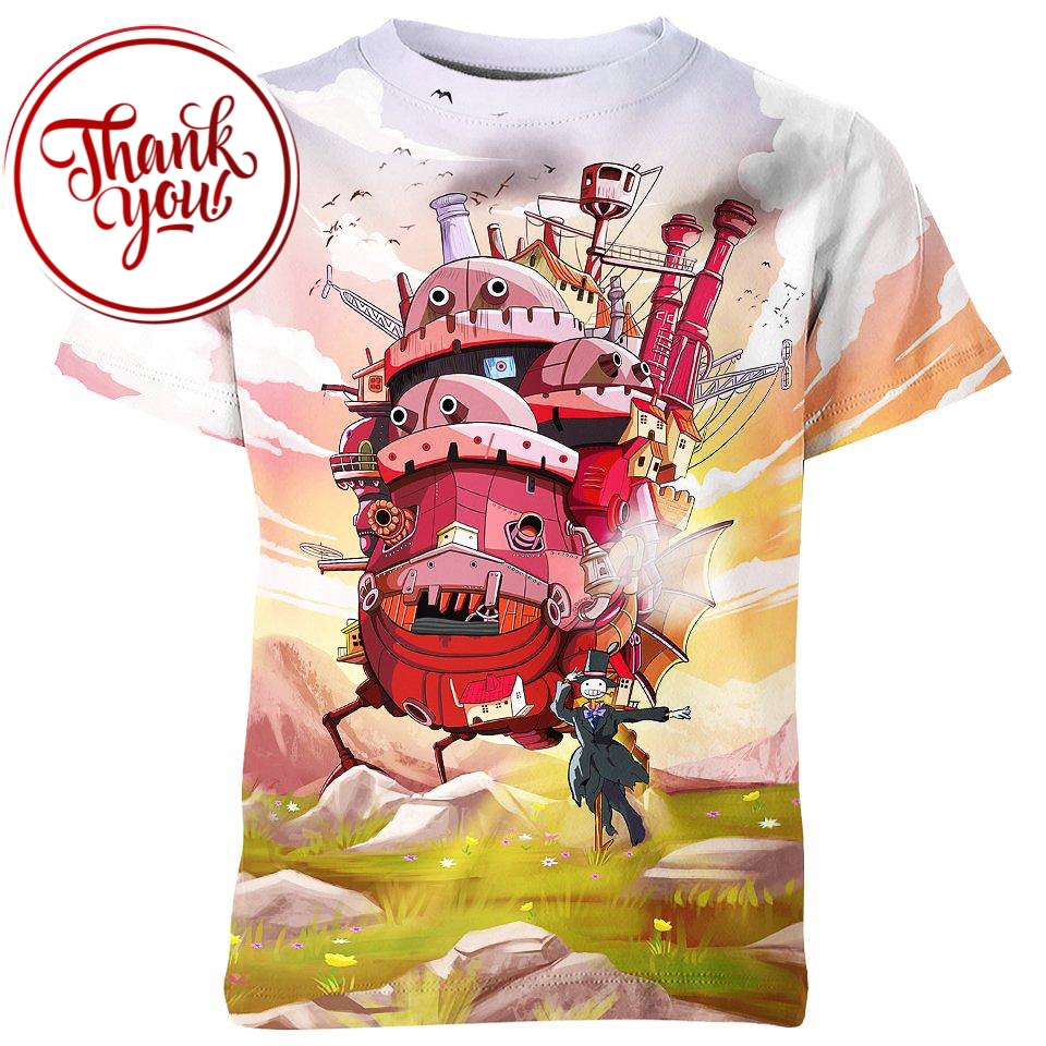 Masterpieces of Studio Ghibli 3D Print Unisex T-Shirt