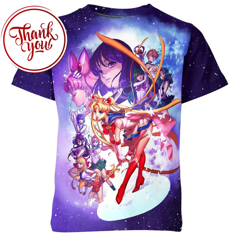 Pretty Guardian Sailor Moon 3D Print Unisex T-Shirt