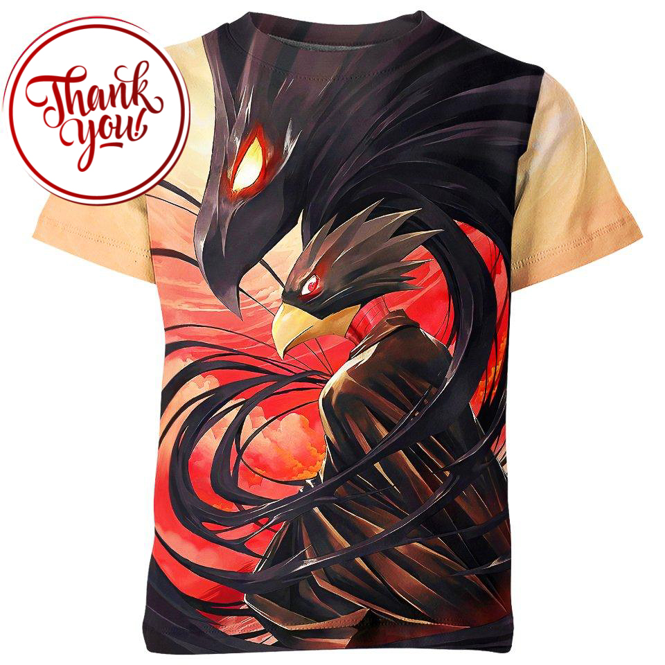 Dark Shadow Fumikage Tokoyami My Hero Academia 3D Print Unisex T-Shirt