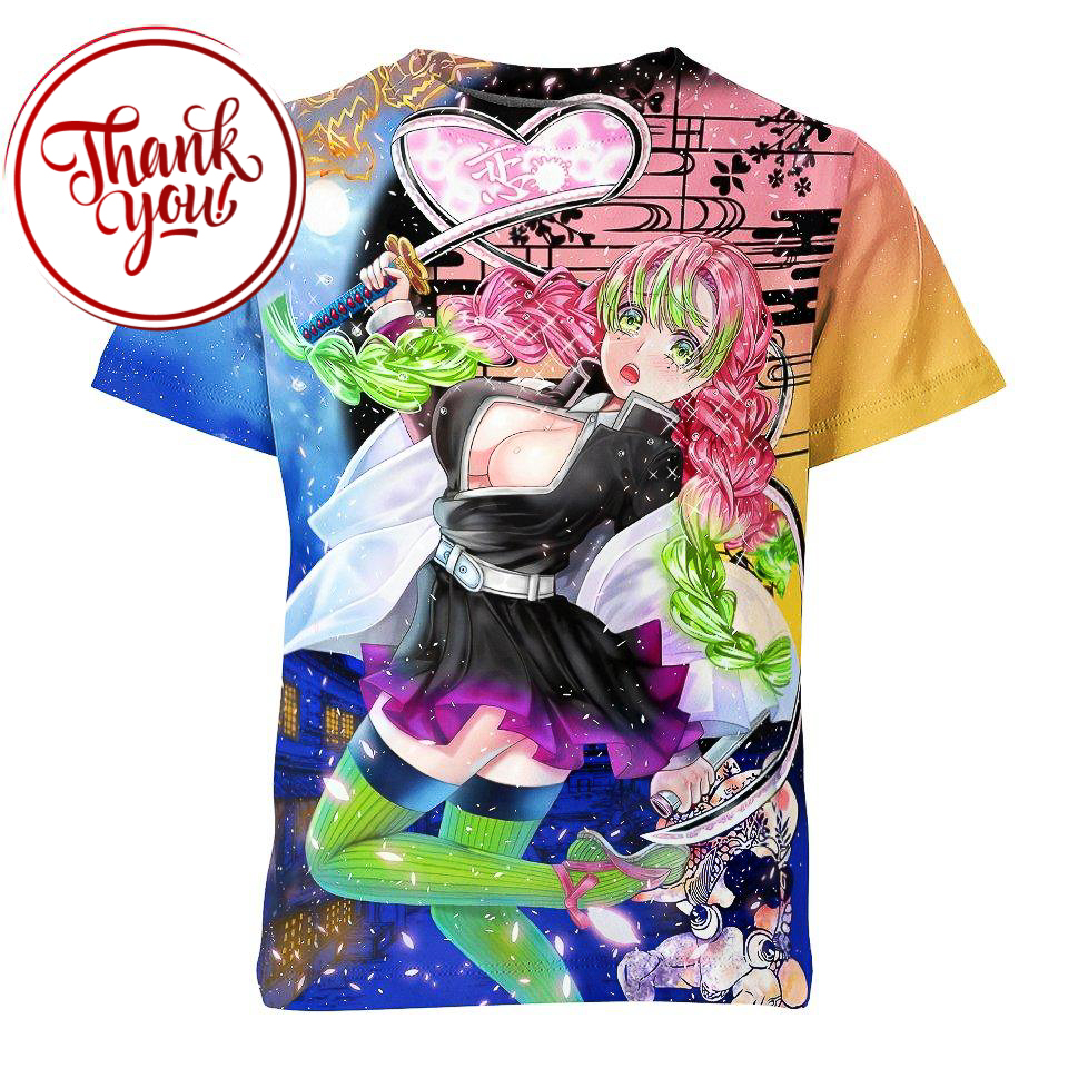 Love Hashira - Mitsuri Kanroji Demon Slayer 3D Print Unisex T-Shirt