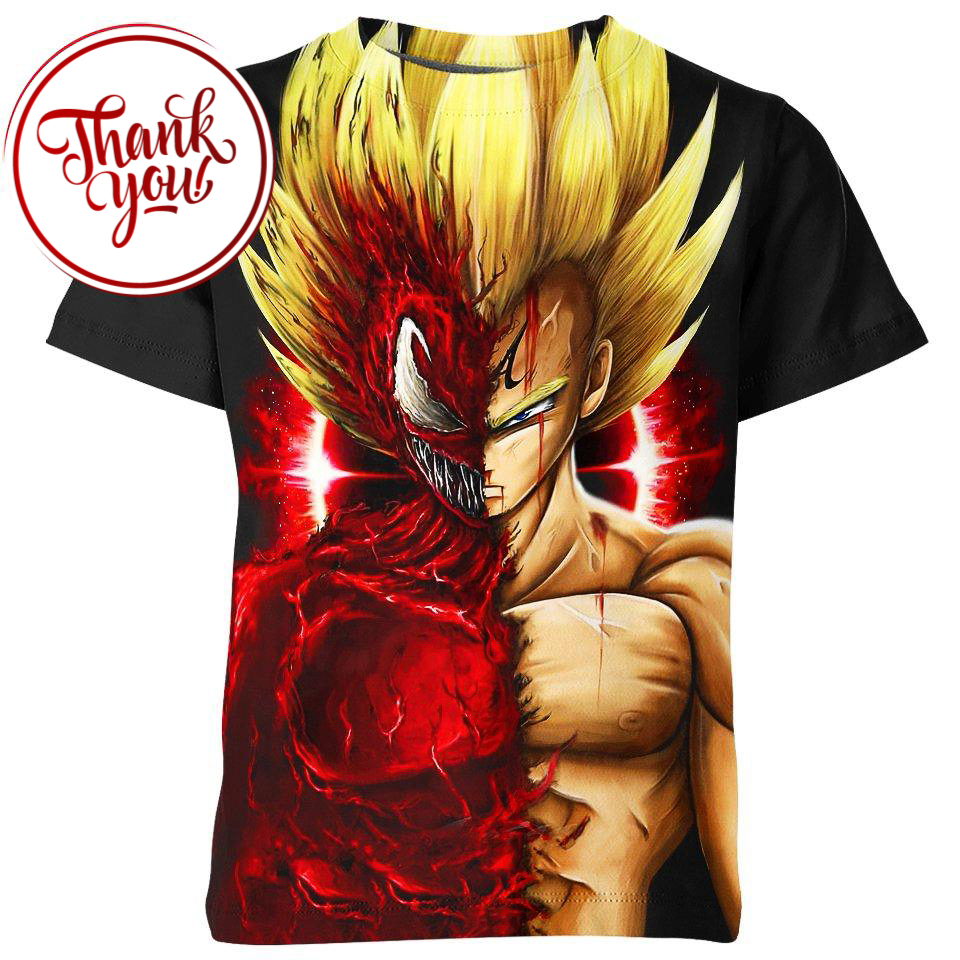 Vegeta x Carnage 3D Print Unisex T-Shirt