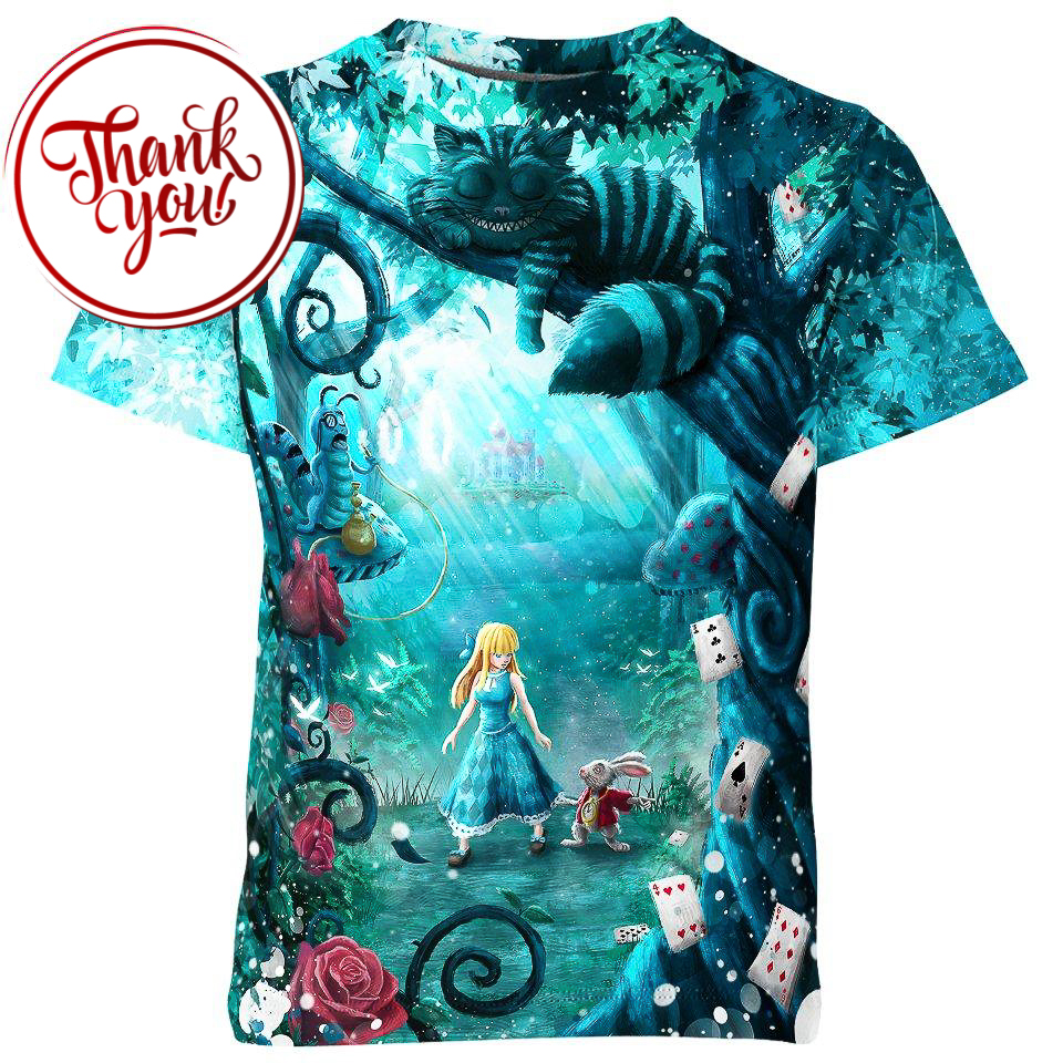 The Mysterious Forest - Alice In Wonderland 3D Print Unisex T-Shirt