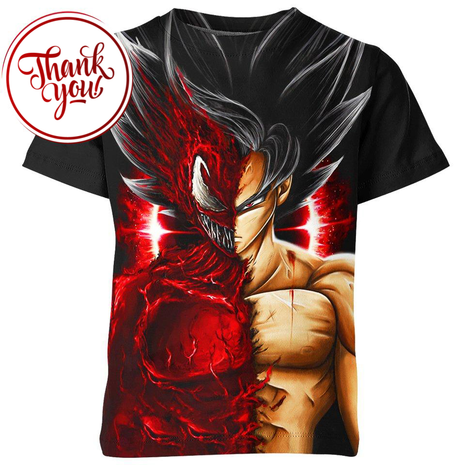 Goku x Carnage 3D Print Unisex T-Shirt