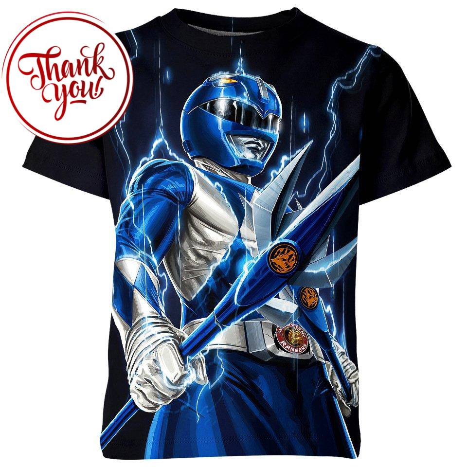 Blue Ranger Power Rangers 3D Print Unisex T-Shirt