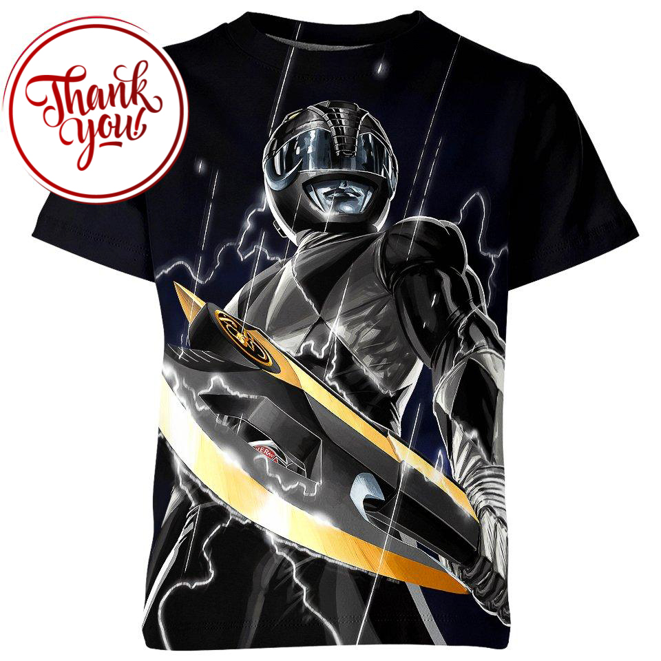 Black Ranger Power Rangers 3D Print Unisex T-Shirt