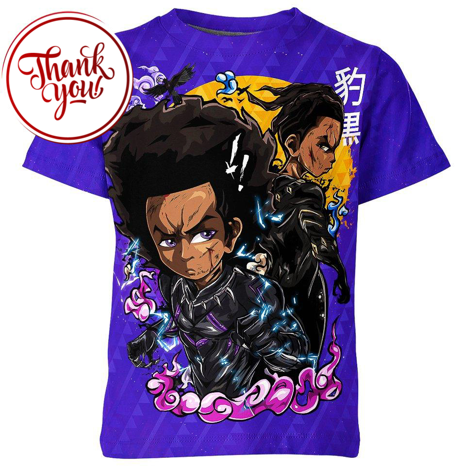 Huey and Riley The Boondocks 3D Print Unisex T-Shirt