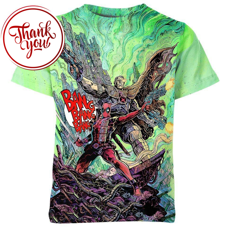 Cable and Deadpool 3D Print Unisex T-Shirt
