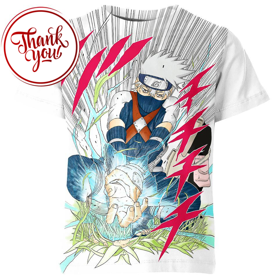 Lightning Jutsu Kakashi 3D Print Unisex T-Shirt