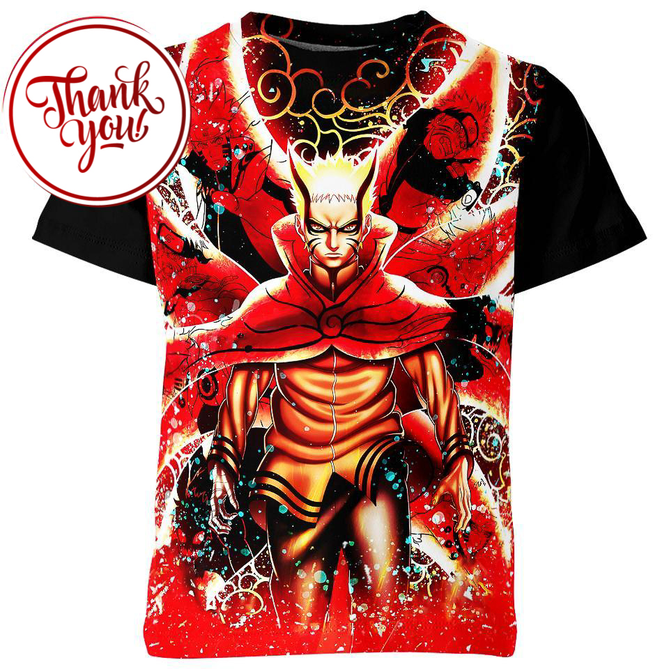 Baryon Mode's Power Naruto 3D Print Unisex T-Shirt