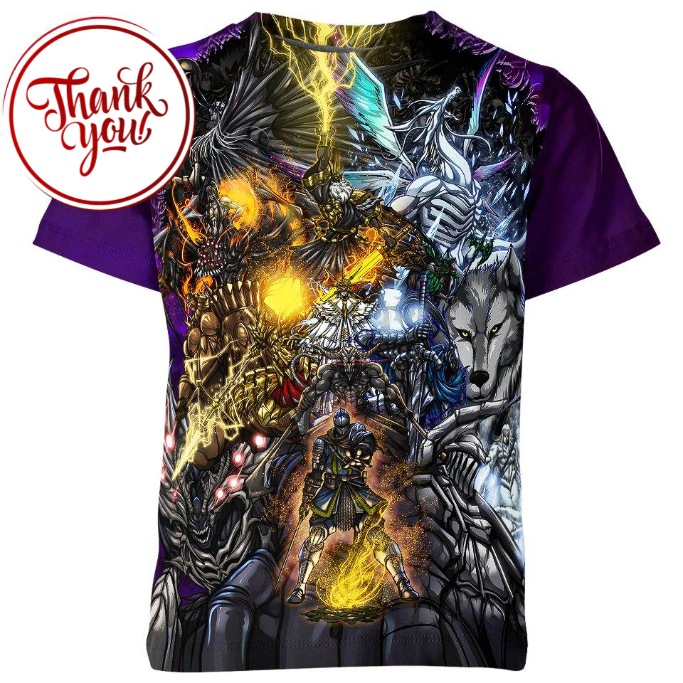 Bonfire Dark Souls 3D Print Unisex T-Shirt