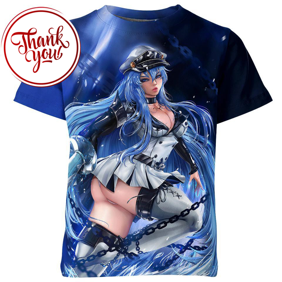 Esdeath Akame Ga Kill Anime 3D Print Unisex T-Shirt