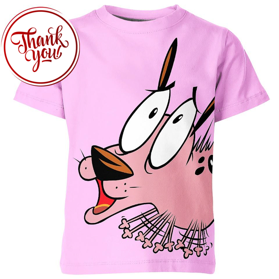 Courage The Cowardly Dog 3D Print Unisex T-Shirt