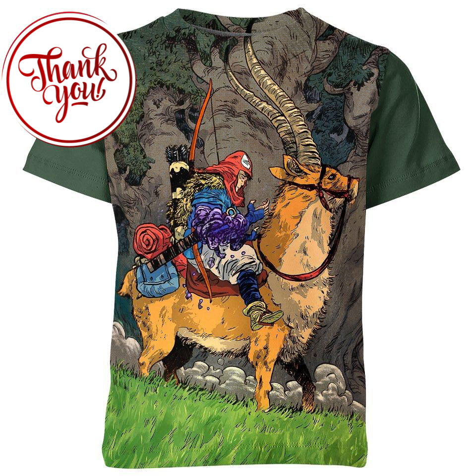 Ashitaka Princess Mononoke 3D Print Unisex T-Shirt