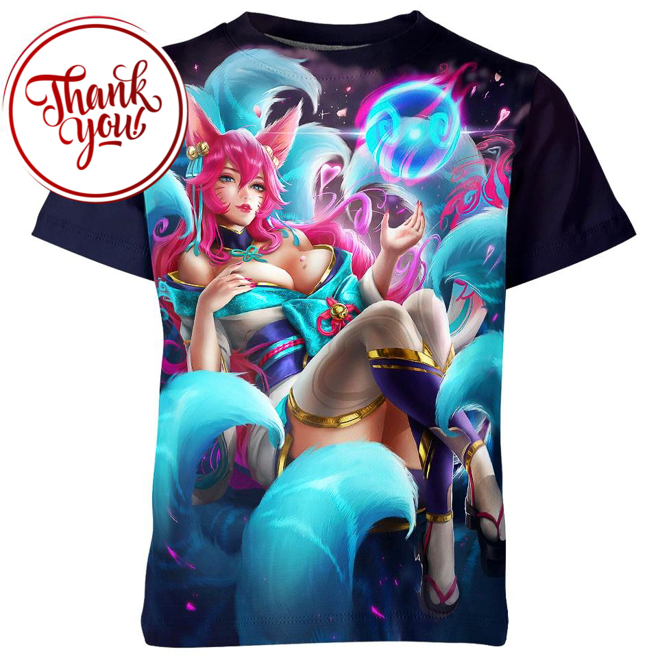 Spirit Blossom Ahri League Of Legend 3D Print Unisex T-Shirt