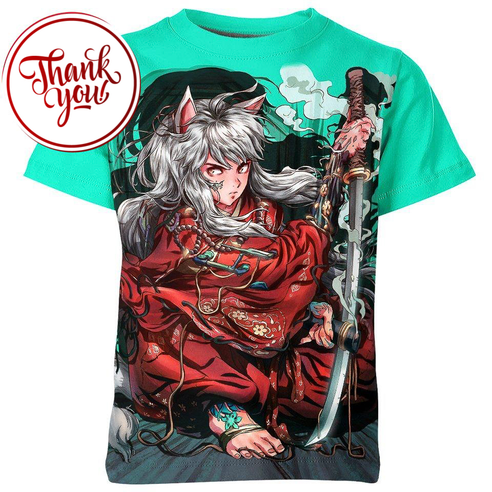 Silver Fox - Inuyasha 3D Print Unisex T-Shirt