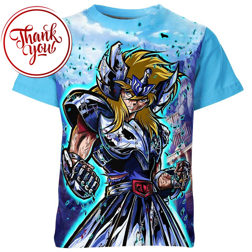 Cygnus Hyoga Saint Seiya Anime 3D Print Unisex T-Shirt