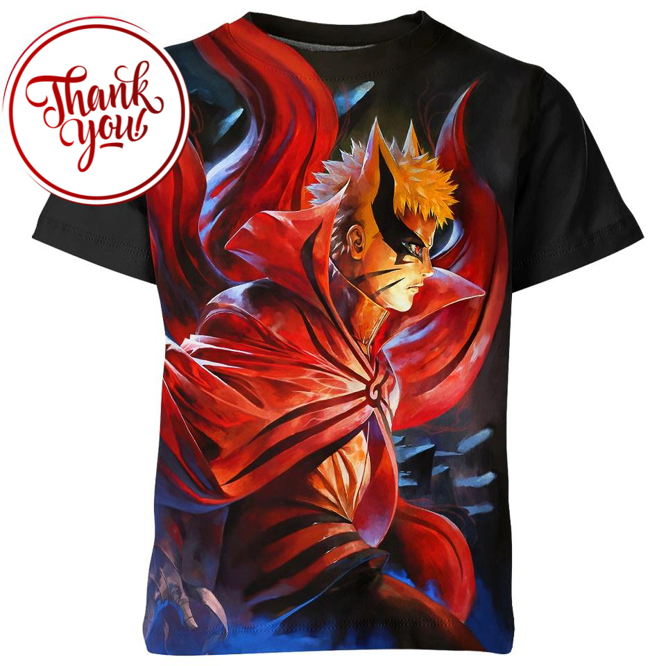 Baryon Mode Naruto 3D Print Unisex T-Shirt