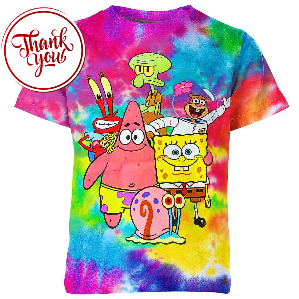 All Character Spongebob 3D Print Unisex T-Shirt