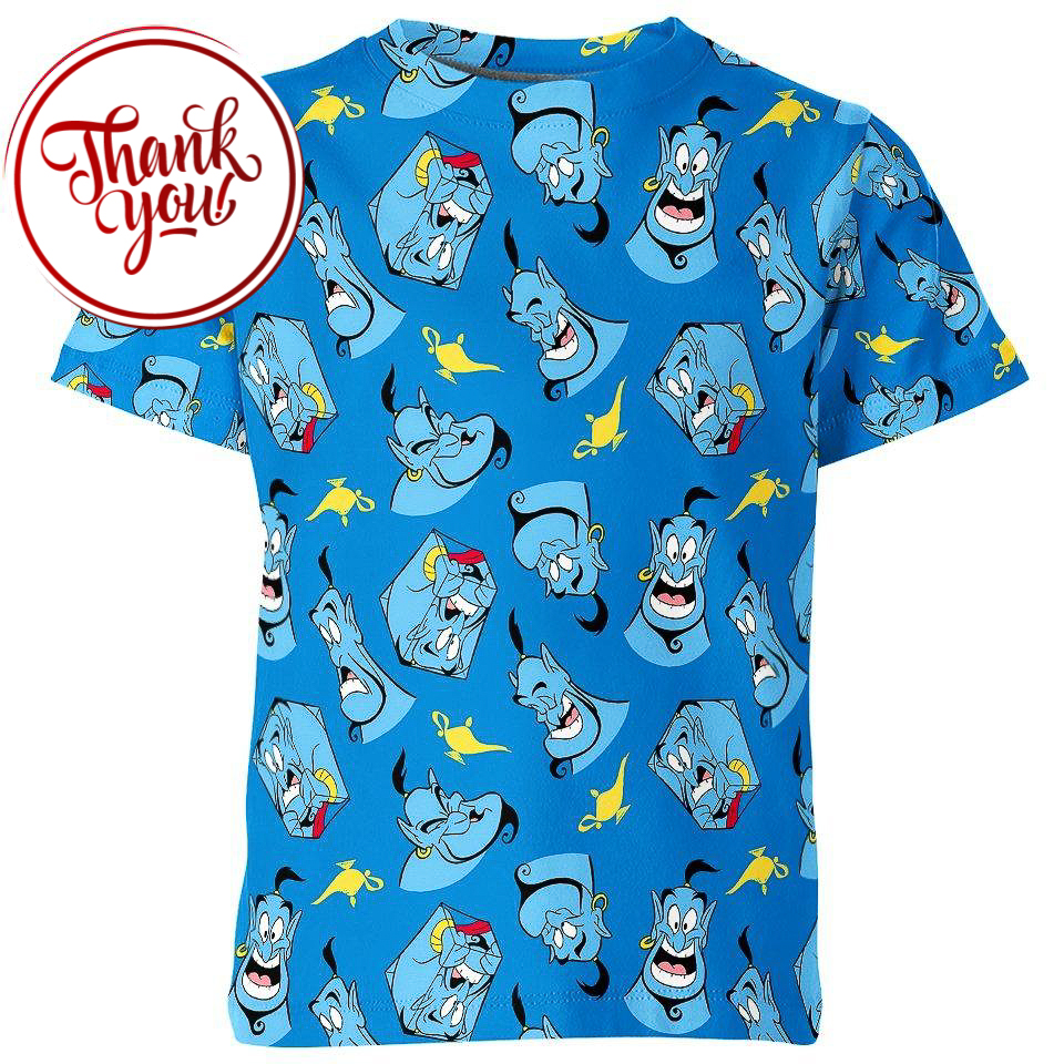 Genie Aladdin Pattern 3D Print Unisex T-Shirt