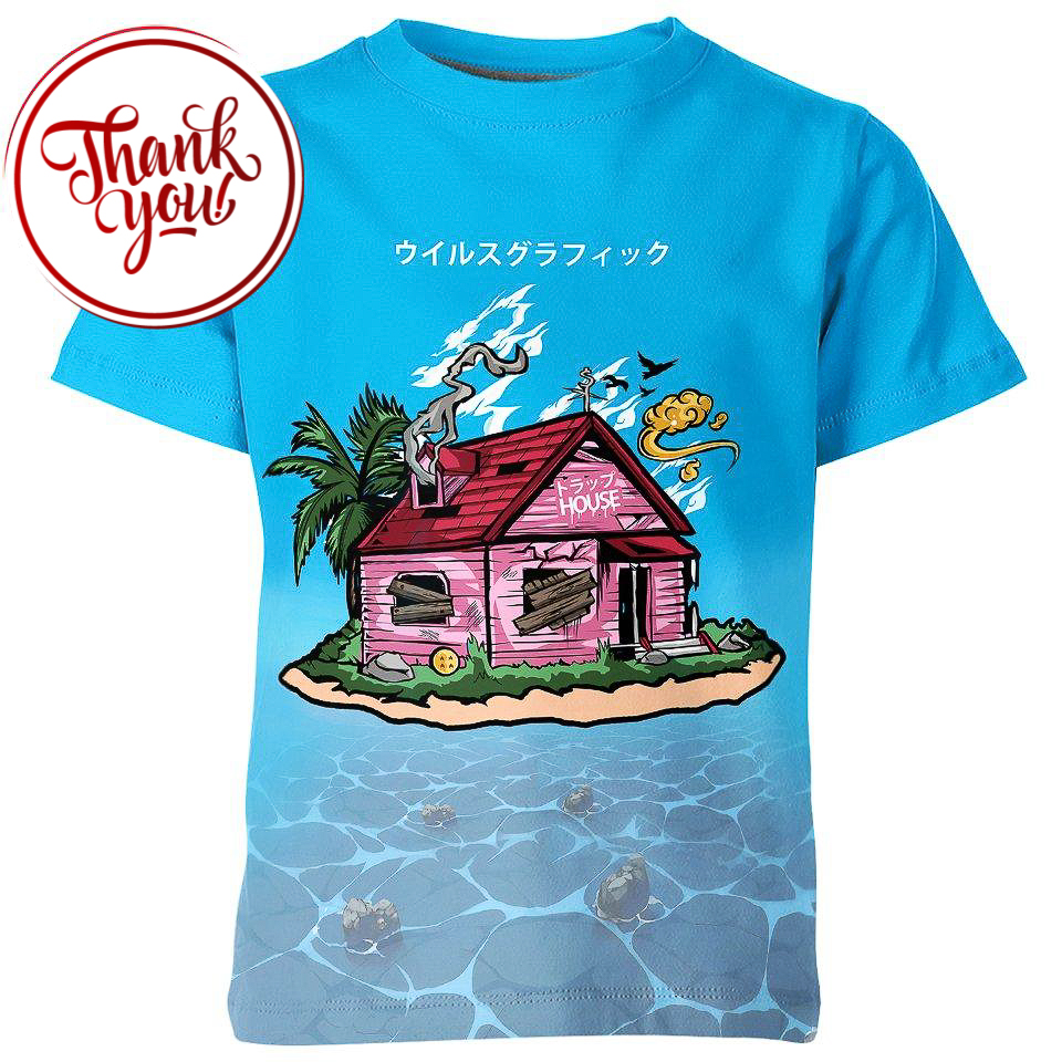 Kame House Dragon Ball 3D Print Unisex T-Shirt