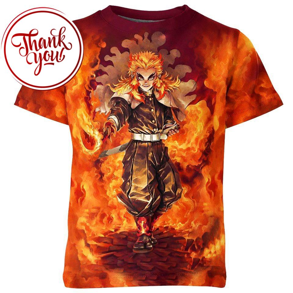 Fire Manipulator - Rengoku 3D Print Unisex T-Shirt