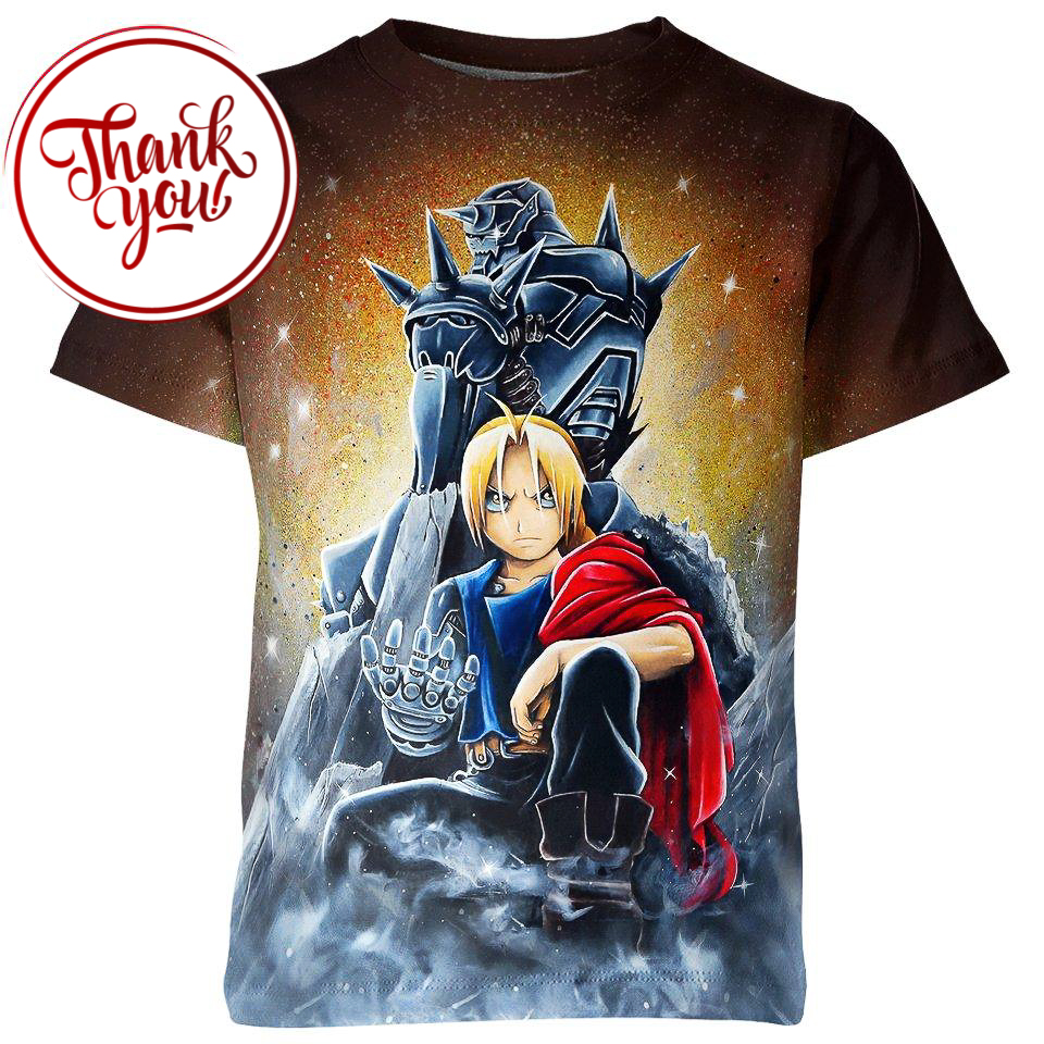 Edward Elric Fullmetal Alchemist 3D Print Unisex T-Shirt