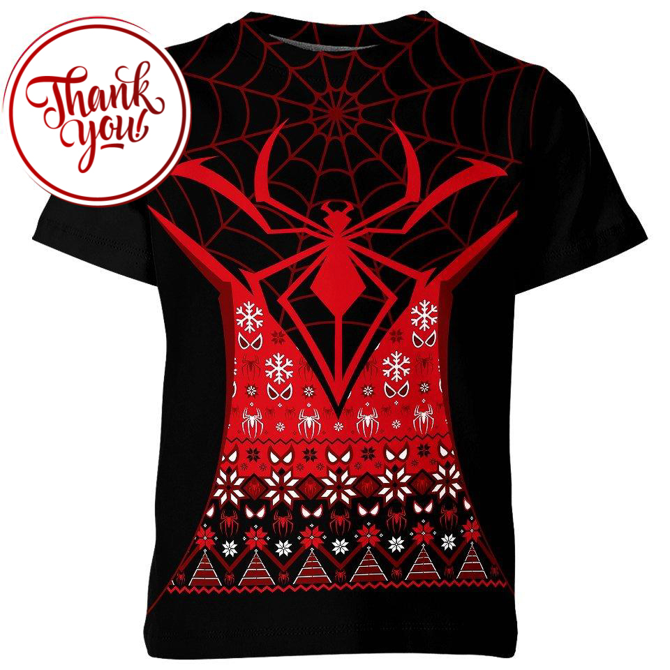 Xmas Marvel Spider Man 3D Print Unisex T-Shirt