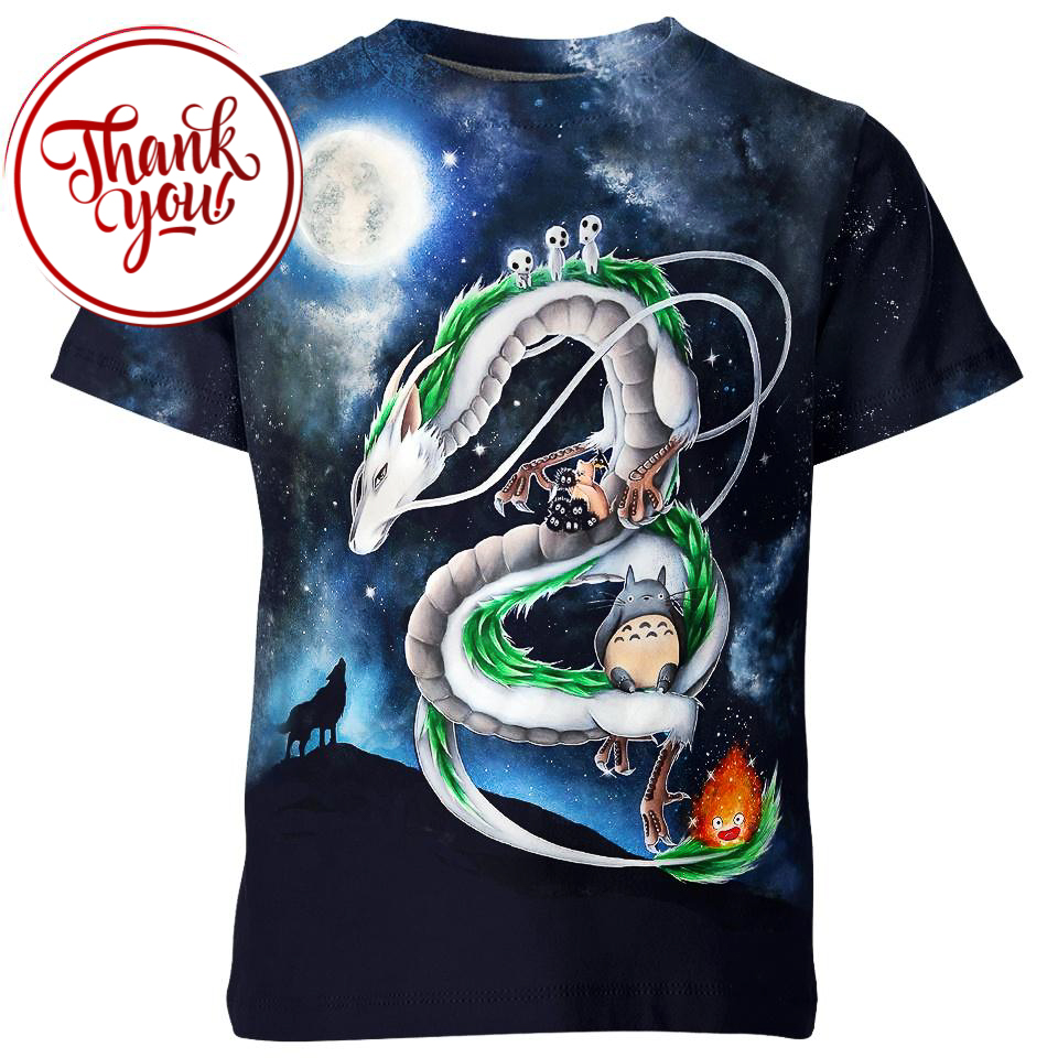 Studio Ghibli 3D Print Unisex T-Shirt