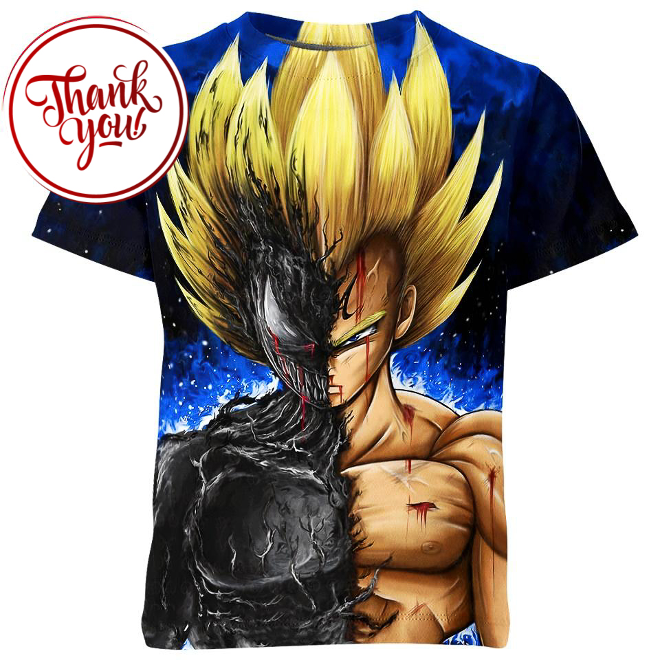 Venom x Vegeta 3D Print Unisex T-Shirt