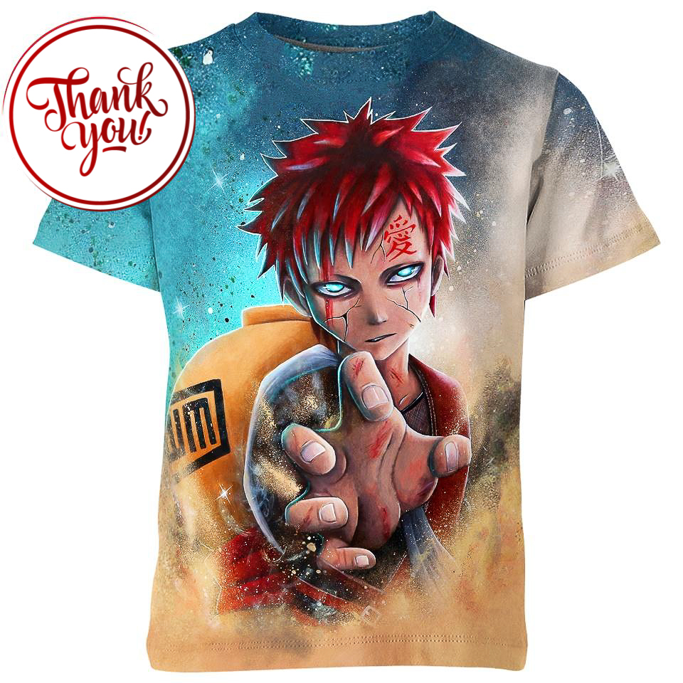 Naruto Gaara 3D Print Unisex T-Shirt