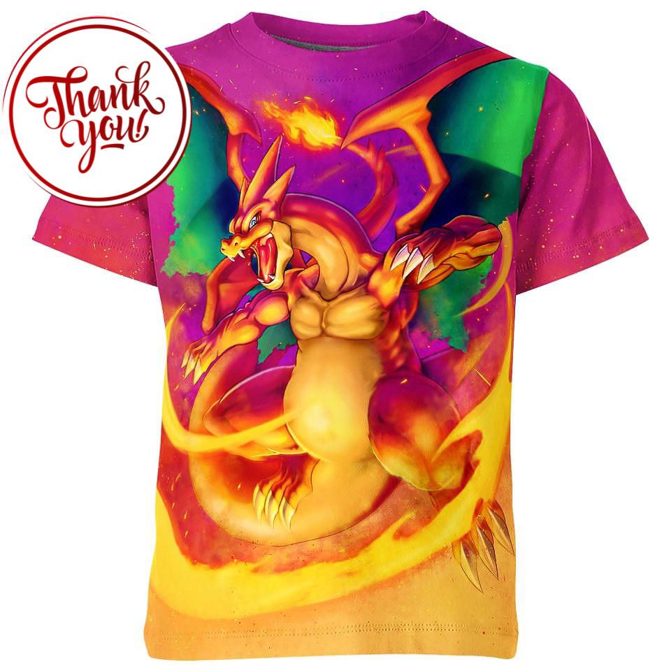 Mega Charizard 3D Print Unisex T-Shirt