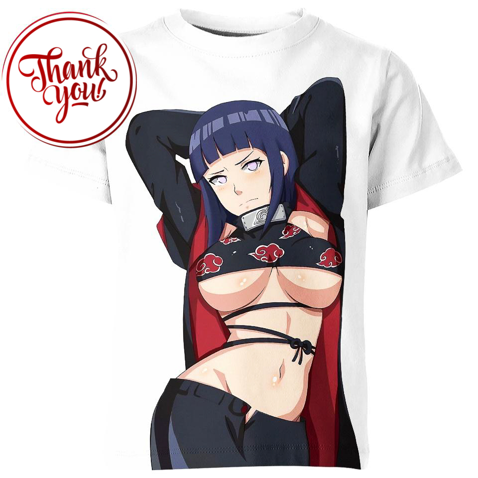 Sexy Hinata Naruto Ahegao 3D Print Unisex T-Shirt