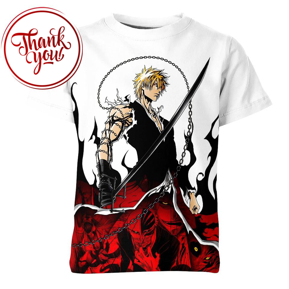 Bleach Bankai Ichigo 3D Print Unisex T-Shirt