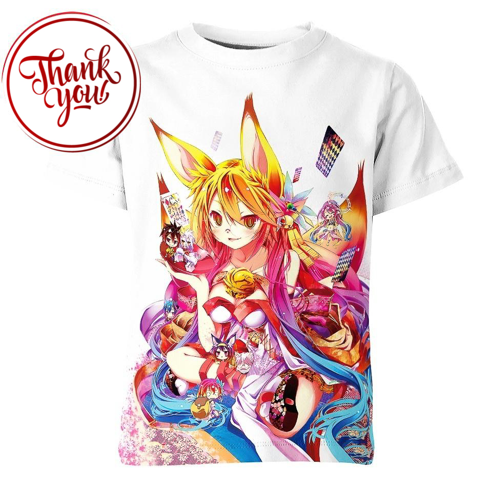 Miko No Game No Life Game 3D Print Unisex T-Shirt