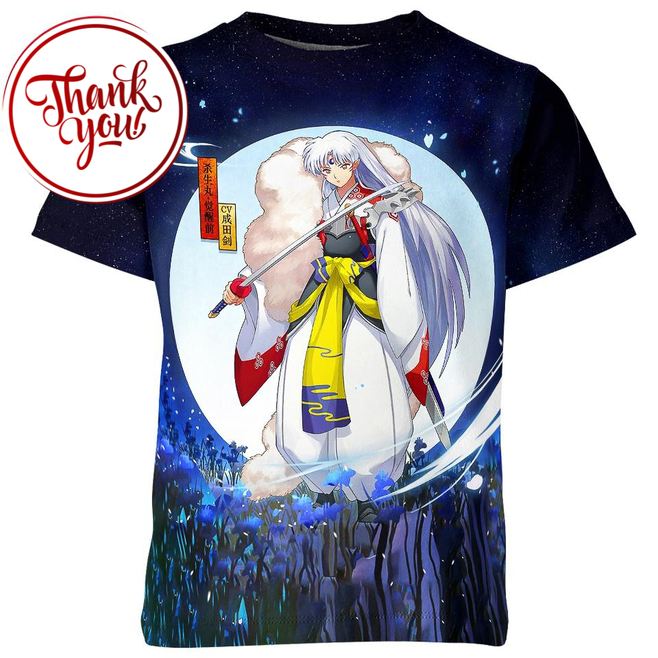 Lord of the Western Lands Inuyasha 3D Print Unisex T-Shirt