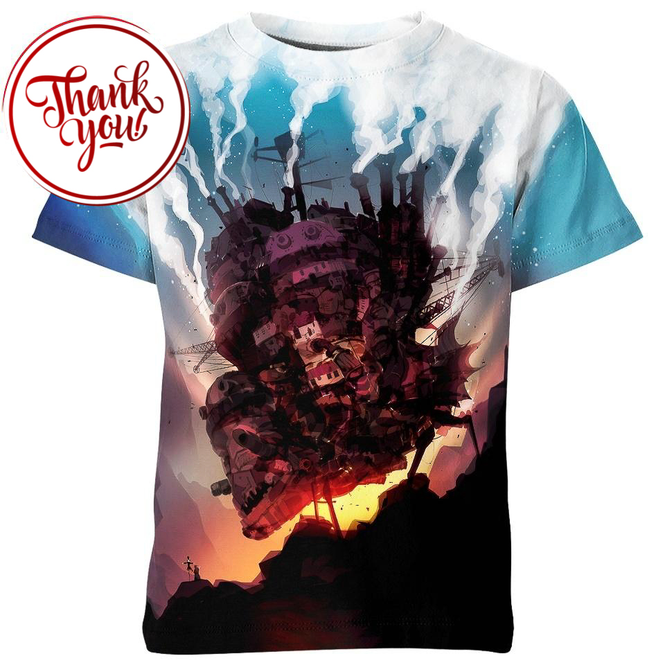 The Castle Studio Ghibli 3D Print Unisex T-Shirt