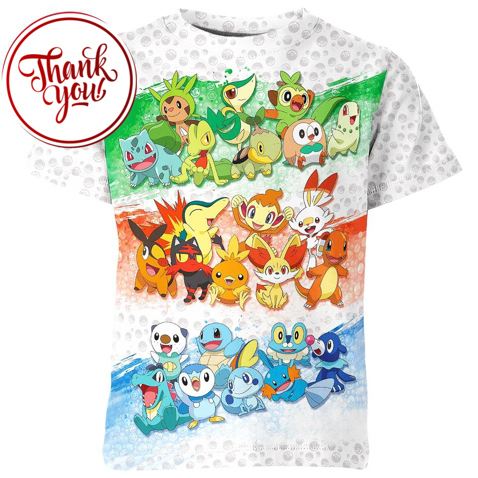 The Pioneers - Pokemon 3D Print Unisex T-Shirt