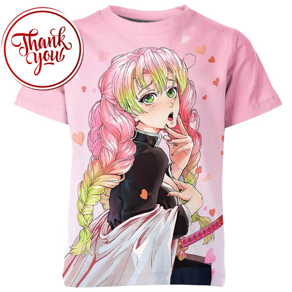 Mitsuri Kanroji Demon Slayer 3D Print Unisex T-Shirt