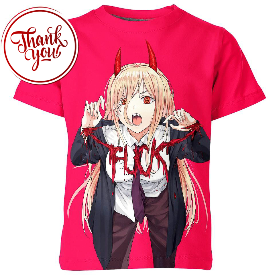 Power Chainsaw Man 3D Print Unisex T-Shirt