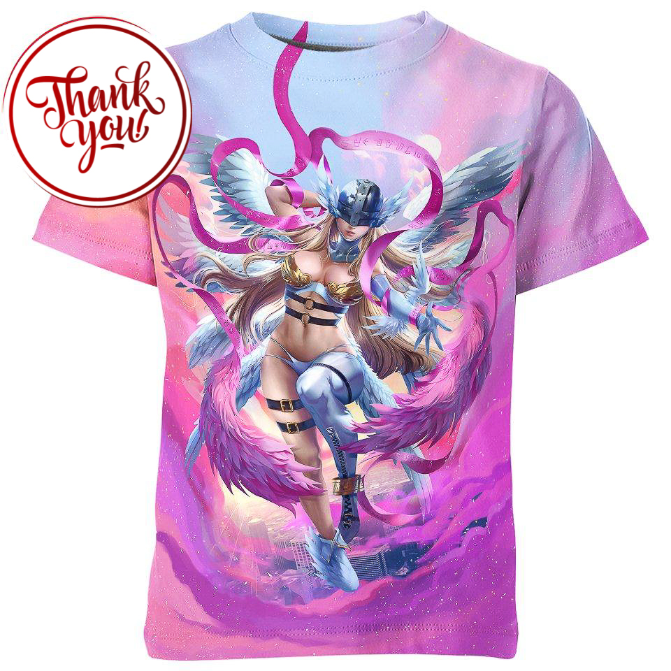Angewomon Digimon Adventure Anime 3D Print Unisex T-Shirt