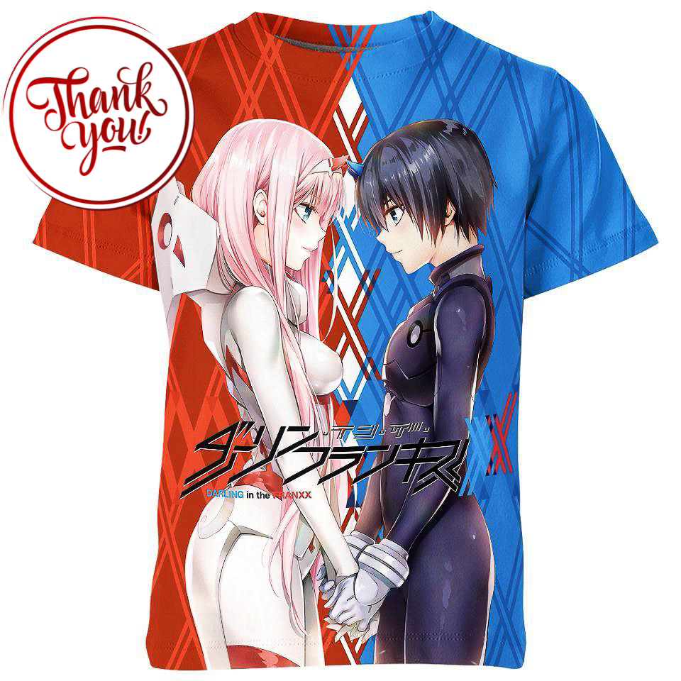Couple Darling In The Franxx 3D Print Unisex T-Shirt