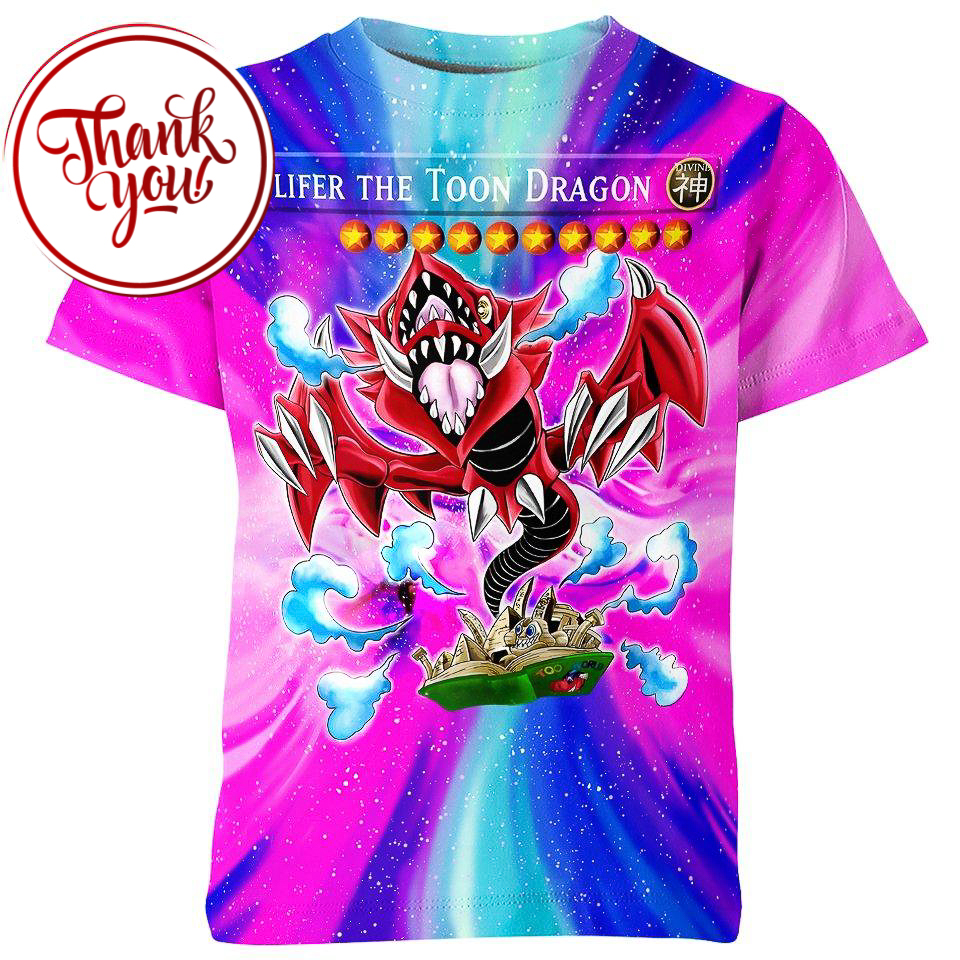 Slifer the Toon Dragon Yugioh 3D Print Unisex T-Shirt